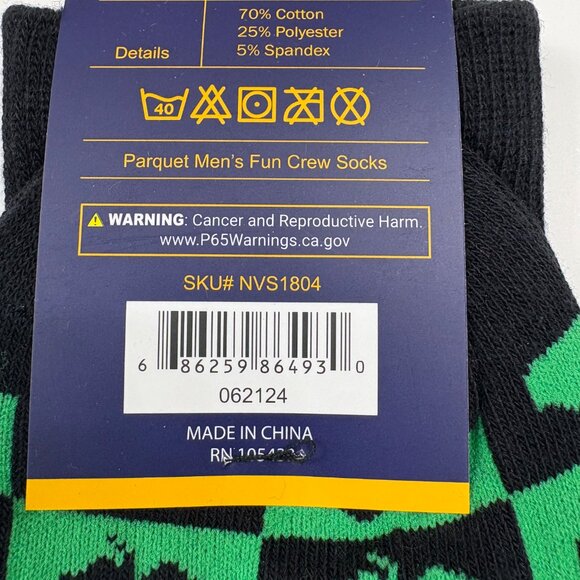 Men's Crew Socks Four Leaf Clover / St Patrick's Day / Lucky  - NWT - Picture 7 of 8